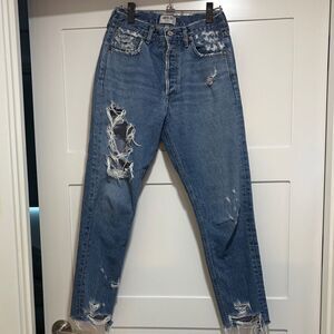 Agolde jamie high waisted Distressed Blue Jeans
